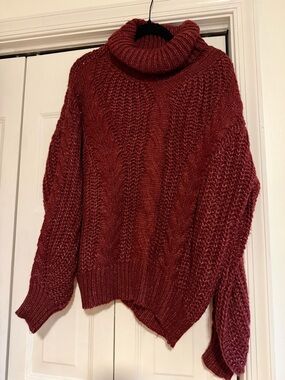 Vici Cable Knit Turtleneck Sweater